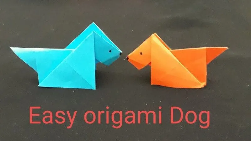 Paper Art Projects - Origami Dog