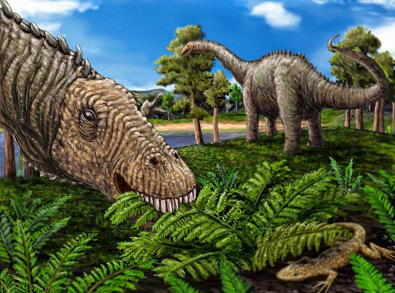 Quaesitosaurus mal dlhé zuby podobné kolíkom.