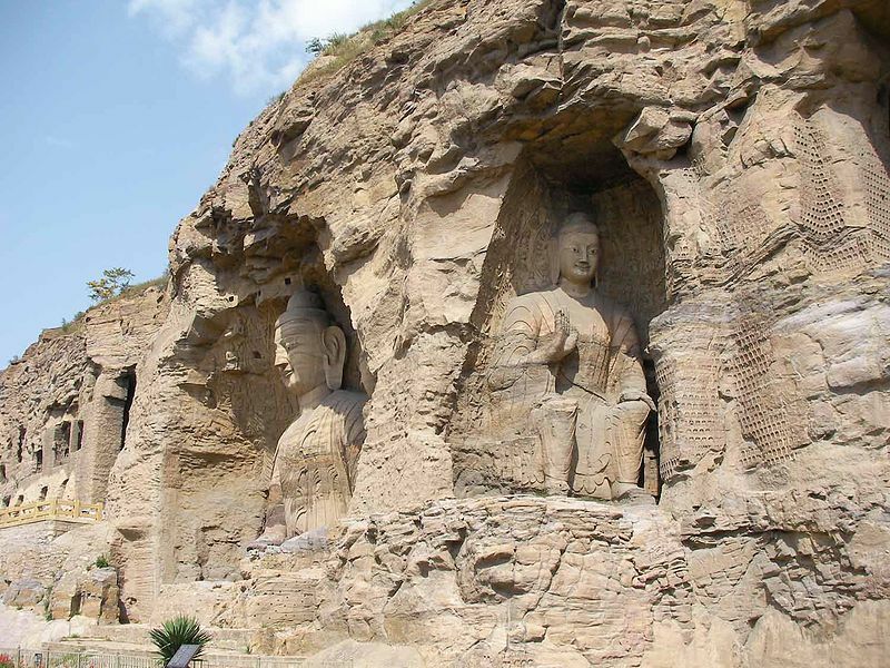 Yungang-grottor kända för sin utmärkta stenskärningsarkitektur