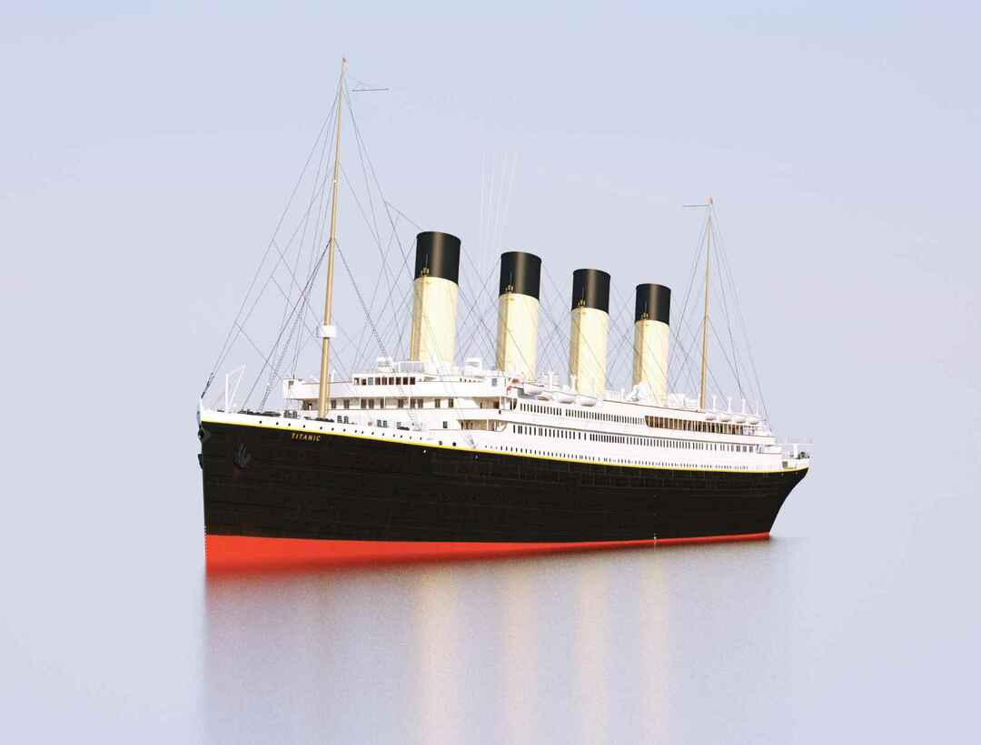 Vykreslování Titaniku. Titanic v moři