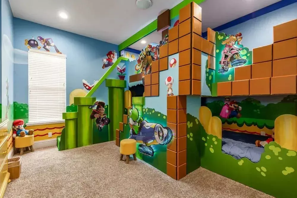 Έχετε ένα σούπερ ταξίδι σε αυτό το δωμάτιο Super Mario.